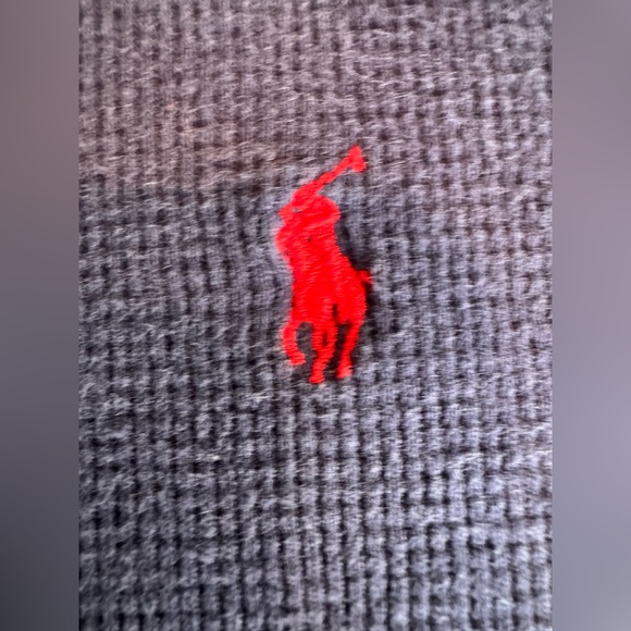 👕Ralph Lauren Polo👕 Boys Waffle-Knit Long-Sleeve Tee – Navy - Sz Medium (10–12) - Picture 11 of 13